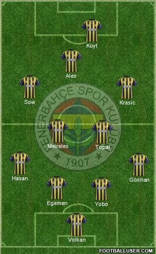 Fenerbahçe SK Formation 2012