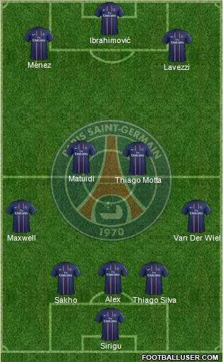 Paris Saint-Germain Formation 2012