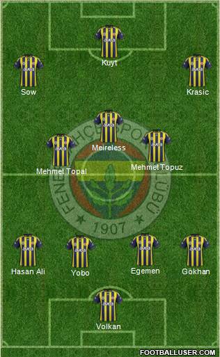 Fenerbahçe SK Formation 2012