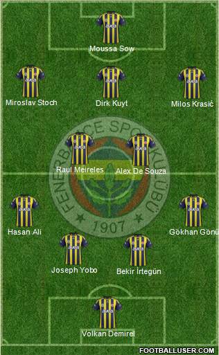 Fenerbahçe SK Formation 2012