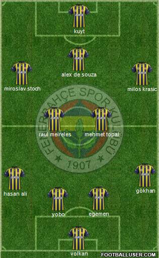 Fenerbahçe SK Formation 2012