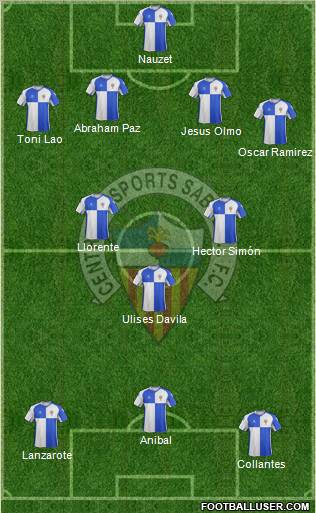 C.E. Sabadell football formation