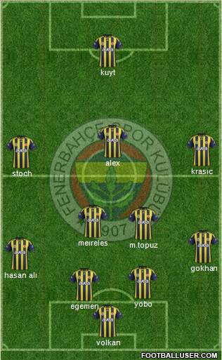 Fenerbahçe SK Formation 2012
