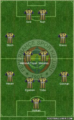 Fenerbahçe SK Formation 2012