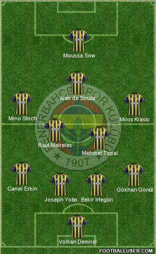 Fenerbahçe SK Formation 2012