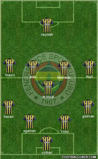 Fenerbahçe SK Formation 2012