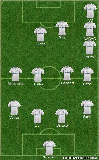 Tottenham Hotspur Formation 2012