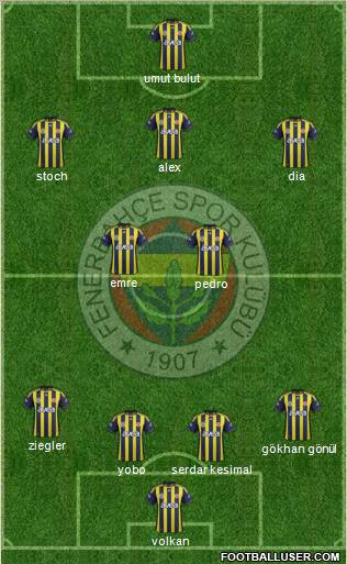 Fenerbahçe SK Formation 2012