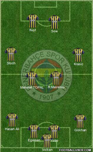 Fenerbahçe SK Formation 2012