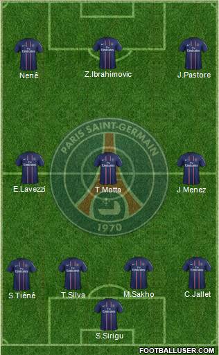 Paris Saint-Germain Formation 2012