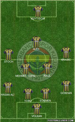 Fenerbahçe SK Formation 2012