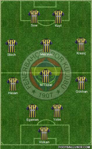 Fenerbahçe SK Formation 2012