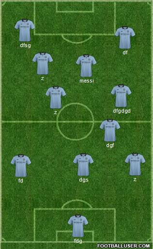 Manchester City Formation 2012