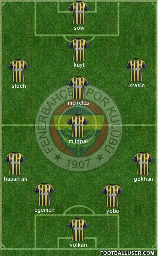 Fenerbahçe SK Formation 2012