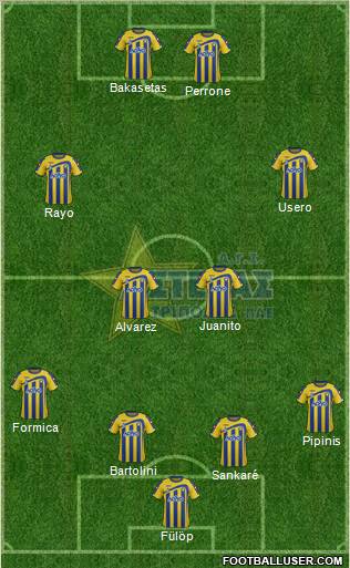 AGS Asteras Tripolis Formation 2012