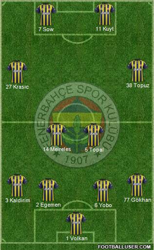 Fenerbahçe SK Formation 2012