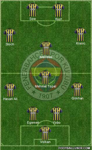 Fenerbahçe SK Formation 2012