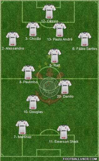 SC Corinthians Paulista Formation 2012