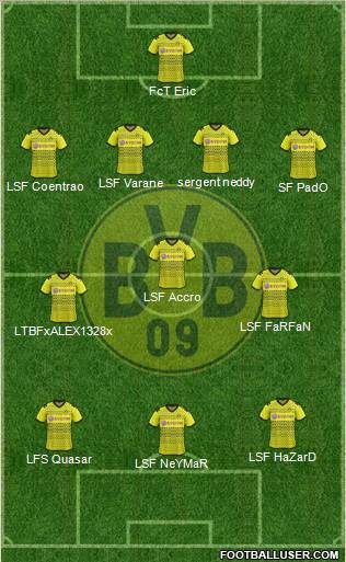 Borussia Dortmund Formation 2012