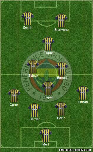 Fenerbahçe SK Formation 2012