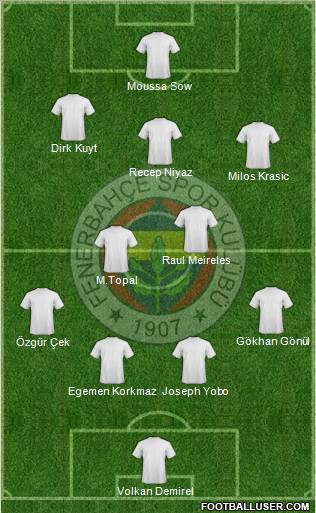 Fenerbahçe SK Formation 2012