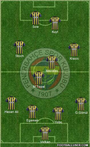 Fenerbahçe SK Formation 2012