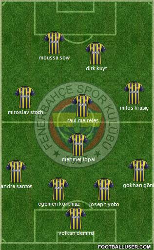Fenerbahçe SK Formation 2012