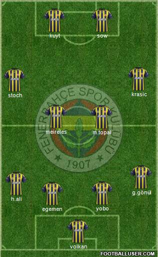 Fenerbahçe SK Formation 2012