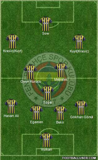 Fenerbahçe SK Formation 2012