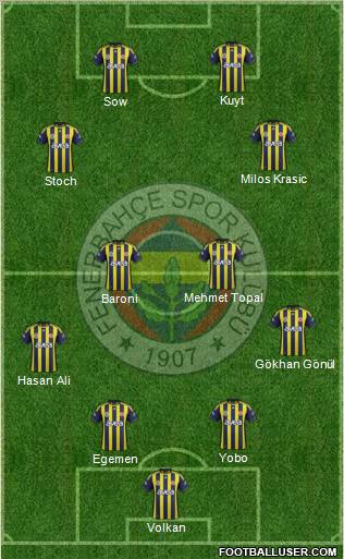 Fenerbahçe SK Formation 2012
