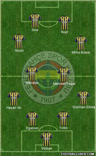 Fenerbahçe SK Formation 2012
