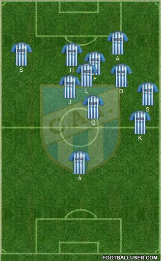Atlético Tucumán Formation 2012