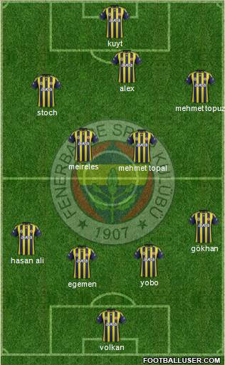 Fenerbahçe SK Formation 2012