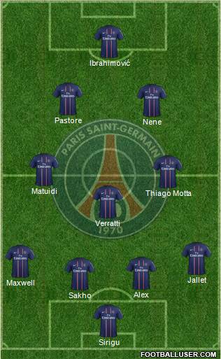 Paris Saint-Germain Formation 2012