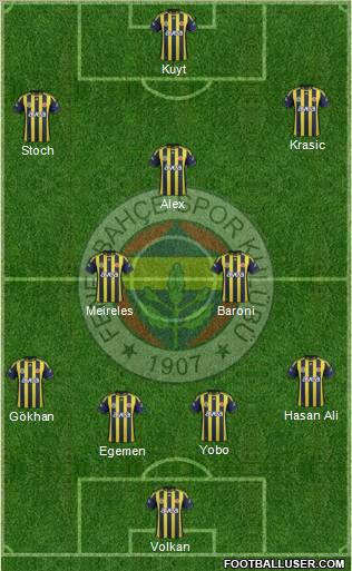 Fenerbahçe SK Formation 2012