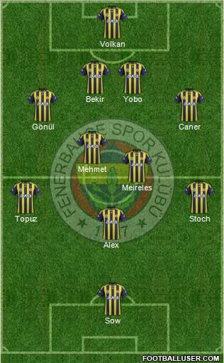 Fenerbahçe SK Formation 2012