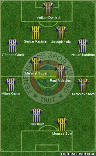 Fenerbahçe SK Formation 2012