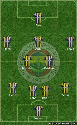 Fenerbahçe SK Formation 2012