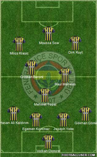 Fenerbahçe SK Formation 2012