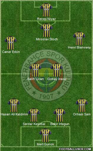 Fenerbahçe SK Formation 2012