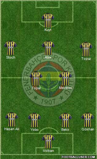 Fenerbahçe SK Formation 2012