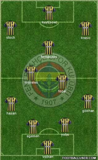Fenerbahçe SK Formation 2012