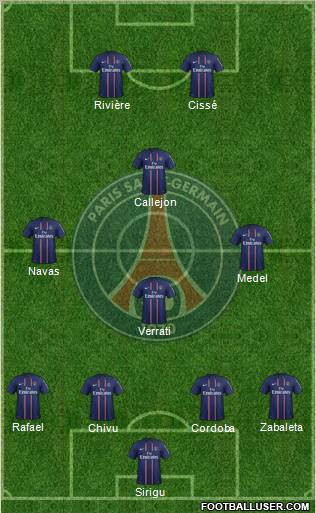 Paris Saint-Germain Formation 2012