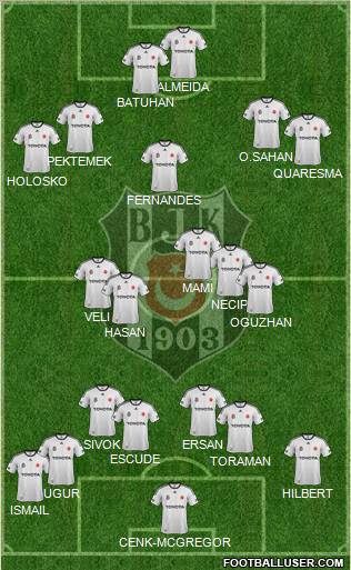 Besiktas JK Formation 2012