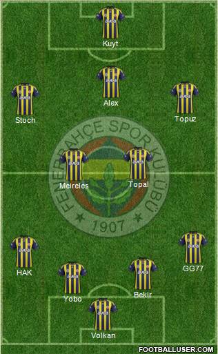 Fenerbahçe SK Formation 2012