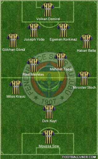 Fenerbahçe SK Formation 2012