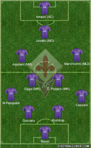 Fiorentina Formation 2012