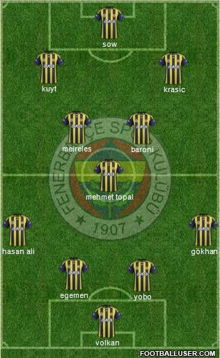Fenerbahçe SK Formation 2012