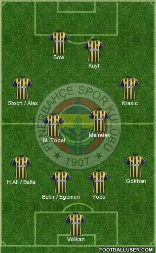 Fenerbahçe SK Formation 2012