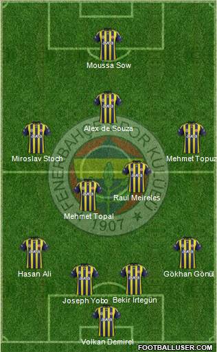 Fenerbahçe SK Formation 2012